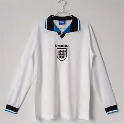 1996 England Home Long sleeves Retro shirt S-2XL