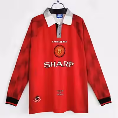 1996/97 Manchester United Home Long sleeves Retro shirt S-2XL — view 1
