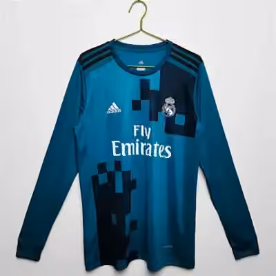 2017/18 Real Madrid Third Away Long sleeves Retro shirt S-2XL