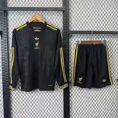 2025 Mexico Golden Long sleeves Adult/Kid kits