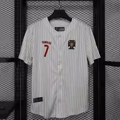 25/26 Portugal White Baseball Jersey