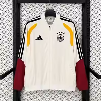 2026 Germany  White Casual Windbreaker