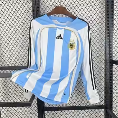 2006 Argentina Home Long Sleeves Jersey（ Retro）