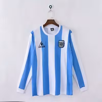1986 Argentina Home Long Sleeves Jersey（ Retro）