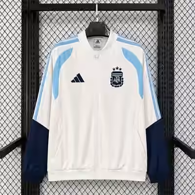 2026 Argentina World Cup White Casual Windbreaker