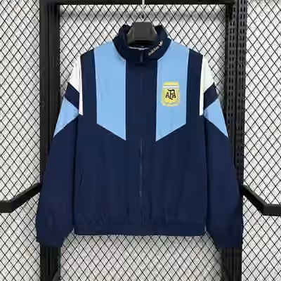 2026 Argentina World Cup Navy Blue Casual Training Windbreaker