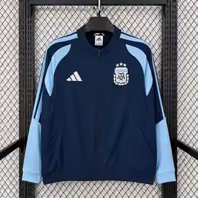 2026 Argentina World Cup Navy Blue Casual Windbreaker