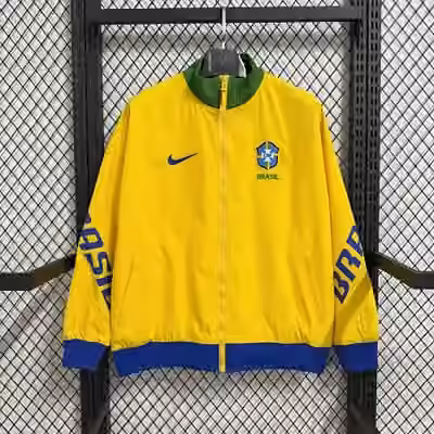 2026 Brazil New Yellow Waterproof Training Windbreaker