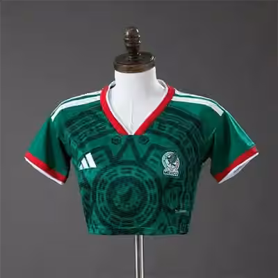 2026 Mexico Home Women's Crop Top Style S-2XL