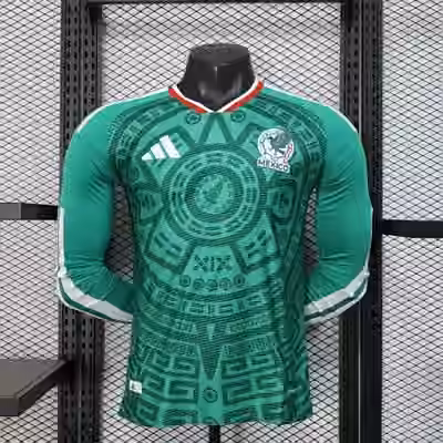 2026 Mexico Home Long Sleeve Jersey （Player Version）S-3XL