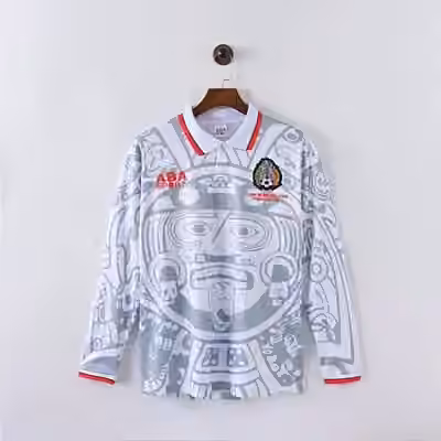 1998 Mexico Away Long Sleeve Jersey（Retro） S-2XL
