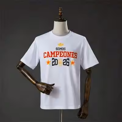 2026 Spain "We Are Champions" T-Shirt White S-3XL
