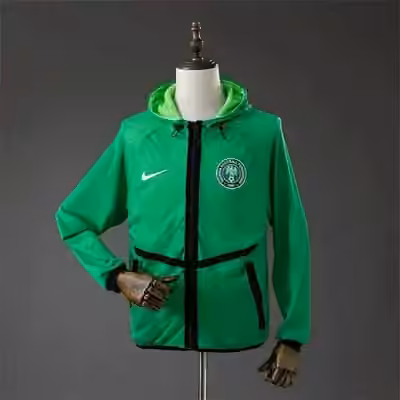 2026 Nigeria Pre-Match Green Jacket size S-3XL