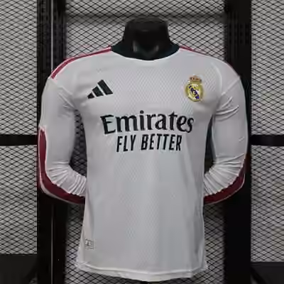 2026/27 Real Madrid Home Long Sleeve Jersey（Player Version） S-3XL