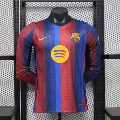 2026/27 Barcelona Home Long Sleeve Jersey(Player Version) S-2XL — view 1