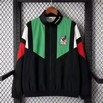 2026 Mexico Black Casual Training Windbreaker S-3XL