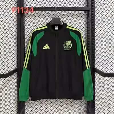 2026 Mexico Black Casual Windbreaker S-3XL
