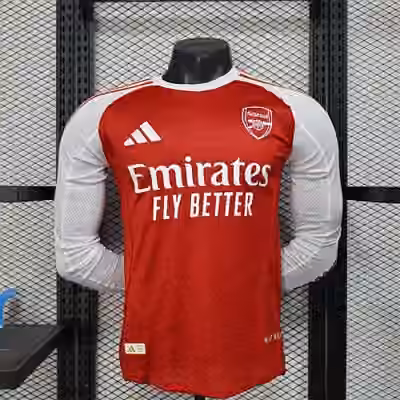 2025/26 Arsenal Home Long Sleeve Jersey（Player Version）S-2XL