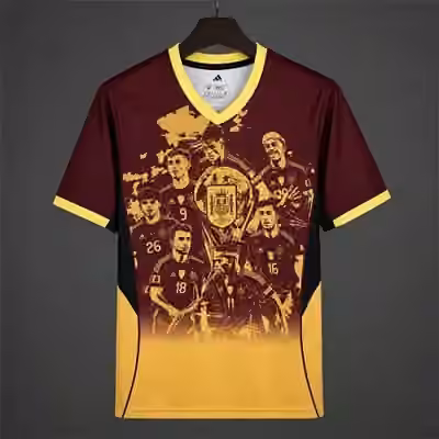 2026 Spain World Cup Champion Wine Special Jersey S-4XL