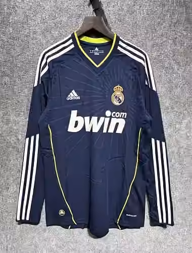 2010/11 Real Madrid Away Long Sleeve Jersey (Retro) S-2XL